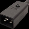 915.175 IEC connector IEC320 C20 16A/250VAC, screw terminal, black