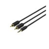 Kabel jack 3,5st-2*RCA 1,5m GOLD UNITEK
