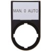 Tabliczka opisowa MAN-0-AUTO 50x30mm czarna 22mm prostokątna M22S-ST-GB12 216501