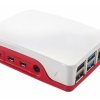 Plastikowa obudowa do Raspberry Pi 4 biało-czerwona