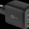 64753 USB charger, 65 W, 1x USB-A (QC), 2x USB-C (PD), GaN, black