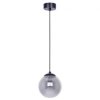 Lampa wisząca GAMMA, szklany grafitowy pojedynczy klosz Ø14 cm na E14 K-5165 Kaja Lighting