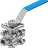 Zawór kulowy 16.6mm korpus ze stali nierdzewnej NPT 1/4 NPTcal Festo