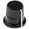 Pokrętło potencjometru oś: 4mm średnica: 12mm Okrągłe Plastik Czarny RS PRO