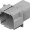 Socket, 8 pole, straight, 2 rows, gray, DT04-08PA-C015