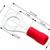 Konektor M3,7 0,5-1,5mm czerwony 10szt