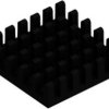 IC heatsink, (L x W x H) 23 x 23 x 6 mm, 22.5 to 6.5 K/W, black anodized, 10037026