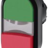 Przycisk podwójny 22mm tworzywo zielony/czerwony przyciski płaski/wysoki z samopowrotem SIRIUS ACT 3SU1000-3BB42-0AA0