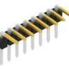 Pin header, 8 pole, pitch 2.54 mm, angled, black, SL30538S