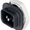 Złącze IEC IEC S16 Montaż na panelu Męski 10A Proste Lutowane Schurter