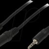 CA1046 Audio cable, 3.5 mm 3-pin/M to 2x 3.5 mm 3-pin/F, black, 0.2 m
