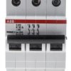 Wyłącznik nadprądowy MCB, Typ K, 3-biegunowy, 32A, 440V, na szynę DIN, ABB S203-K32, S200