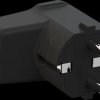 960.102 mounting angle plug black, CEE 7/7 2-pole with protective contac
