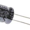 Kondensator 2200μF 10V dc Radialny, Otwór przelotowy RS PRO roztaw: 5mm 10 (Dia.) x 17mm