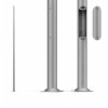 Słup 8m SAL-80K anodowany inox o średnicy fi 178 mm przy podstawie oraz zakończeniu fi 60 mm 42630/C45 ROSA