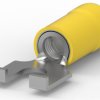 Insulated forked cable lug, 3.0-6.0 mm², AWG 12 to 10, yellow, 324015