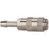 Quick-release coupling, L 35 mm, 35 bar, brass, nickel-plated, for hose, 107092