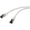 Renkforce RF-7106490 RJ45 Patch Cable CAT 8.1 S/FTP 1.0m White 1pc