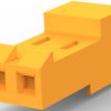 Socket header, 2 pole, pitch 3.96 mm, straight, orange, 641217-2