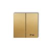 Klawisze Podwójne Do Łączników Ip44 (Komplet Dwóch Sztuk) Złoty 29Mklh-2...