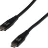 USB4 connection cable, USB plug type C to USB plug type C, 0.8 m, black, EBUSBC40-TB40G.0,8