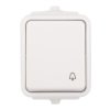 Cedar Przycisk Hermetyczny Ip44 Dzwonek 10A Biały Wnt-101C Wnt101c01