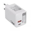 Ładowarka sieciowa Akyga AK-CH-30 65W 2x USB-C USB-A PD GaN 5-20V / 1.5-3.25A biała