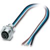 Sensor actuator cable, M12-cable socket, straightto open end, 2m, 4 poles