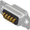 D-Sub socket, 9 pole, standard, equipped, straight, solder cup, 164A10019X