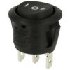 Przełącznik; klawiszowy (kołyskowy); R13-112I-BB-7D; (ON)-OFF-(ON); 1 tor; czarny; bez podświetlenia; monostabilny; konektory 4,