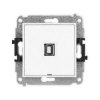 ICON Mechanizm gniazda pojedynczego USB A-B 2.0, bez pola opisowego biały IGUSBBO-3
