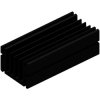 Extruded heatsink, (L x W x H) 100 x 46 x 33 mm, 5.85 to 2.8 K/W, black anodized, SK 68 100 SA