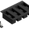 Pin header, 20 pole, pitch 2.54 mm, angled, black, SLLP6SMD06620ZBTR