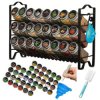 STOJAK NA PRZYPRAWY 24 SZKLANE SŁOICZKI POJEMNIKI ORGANIZER 72 NAKLEJKI