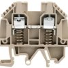 Through terminal block, screw connection, 0.5-6.0 mm², 2 pole, 41 A, 6 kV, dark beige, 9537470000
