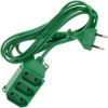 Przedłużacz 3-gniazda b/u Euro 2,5A 3m /OMYp 2x0,75/ zielony PS-362 P