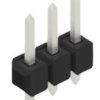 Pin header, 3 pole, pitch 2.54 mm, straight, black, 10053775