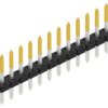 Pin header, 12 pole, pitch 2 mm, straight, black, SLY109812S