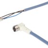 Kabel połączeniowy, 10m, M8 żeński (gniazdo) 3pin kątowy, Końcówka wolna, 3x0,34mm², VKA0L071