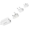 VOLTCRAFT VC-13729645 Travel charger 65W 1x USB-A 2x USB-C White GaN adapters