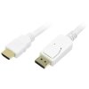 LogiLink CV0055 DisplayPort to HDMI Adapter Cable 2m White Gold Plated Contacts