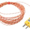 Termopara z odsłoniętym złączem K średnica 1/0.2mm długość 5m -75°C do +250°C Wtyk miniaturowy RS PRO