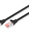 Patch cable, RJ45 plug, straight to RJ45 plug, straight, Cat 6, S/FTP, LSZH, 10 m, black, DK-1644-100/BL