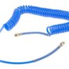 Przewód pneumatyczny spiralny 4m Niebieski, PUR, BSPT 1/4i148 męskie RS PRO