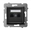ARIA Gniazdo komputerowe podwójne kat. 5e MMC czarny metalik GPK-2U/K/m/33 OSPEL