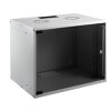 Szafa wisząca RACK 19 7U 400mm szara drzwi szklane SOHO-BOX MIRSAN
