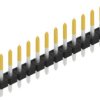 Pin header, 12 pole, pitch 2.54 mm, straight, black, 10129709