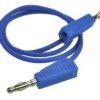 Przewód pomiarowy; 22.100.050.5; 2x wtyk bananowy; 4mm; 0,5m; PVC; 0,75mm2; niebieski; 15A; 60V; mosiądz niklowany; Amass; 3.106