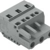 Socket header, 3 pole, pitch 7.5 mm, angled, gray, 231-203/026-000