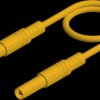 Measuring lead with (4 mm plug, spring-loaded, straight) to (4 mm plug, spring-loaded, straight), 0.25 m, yellow, PVC, 1.0 mm²,
